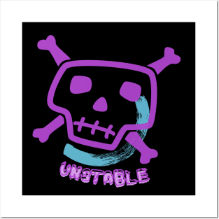 unstable - mental health - design Posters and Art